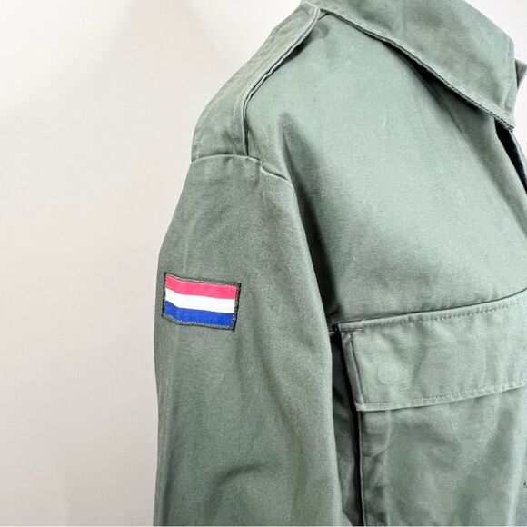 Vtg Green Dutch Netherlands Military Army Jacket Shirt Rotkopf Large - Picture 9 of 11